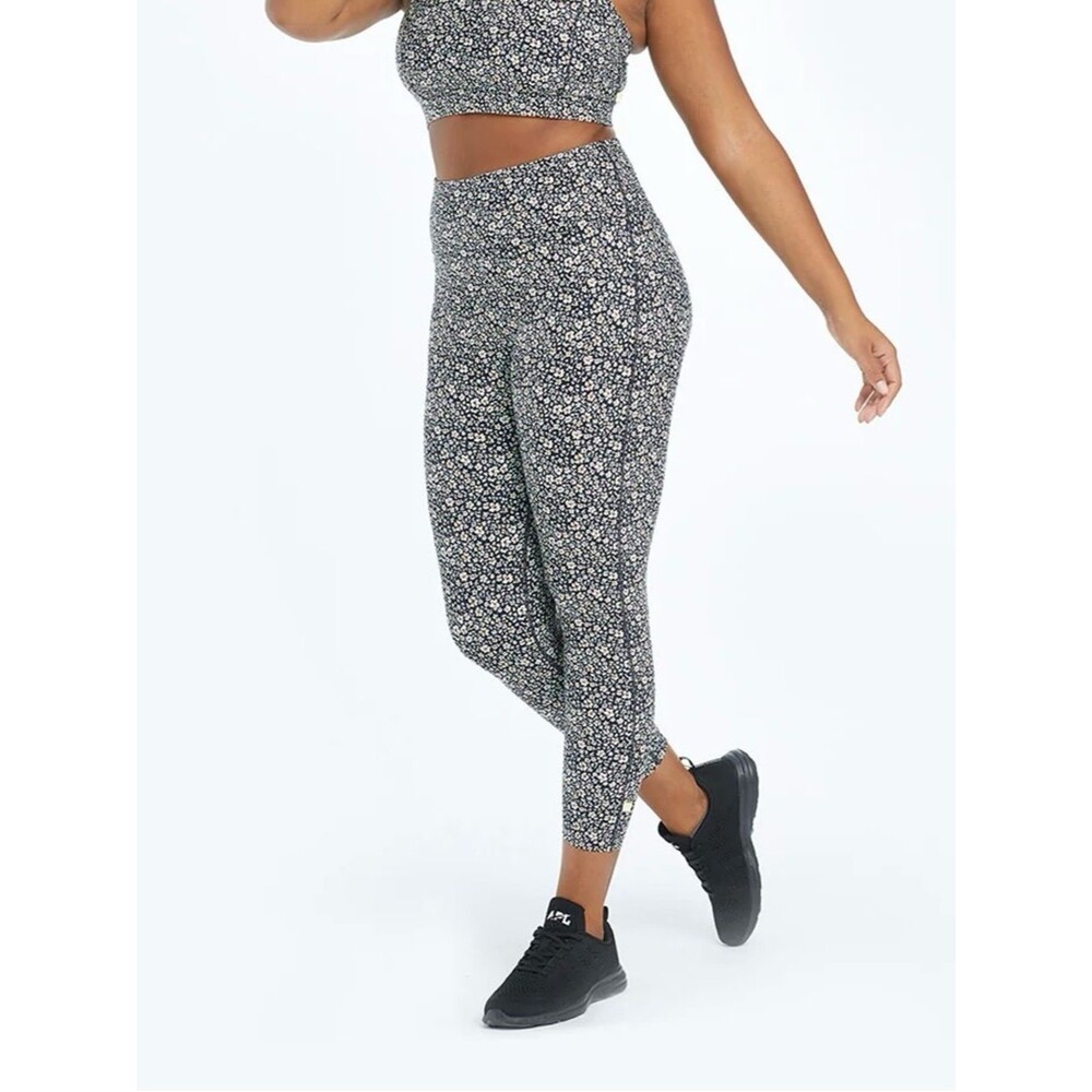 Summersalt Floral Daisy Athletic Stretch Pull On High Waist Active Leggings